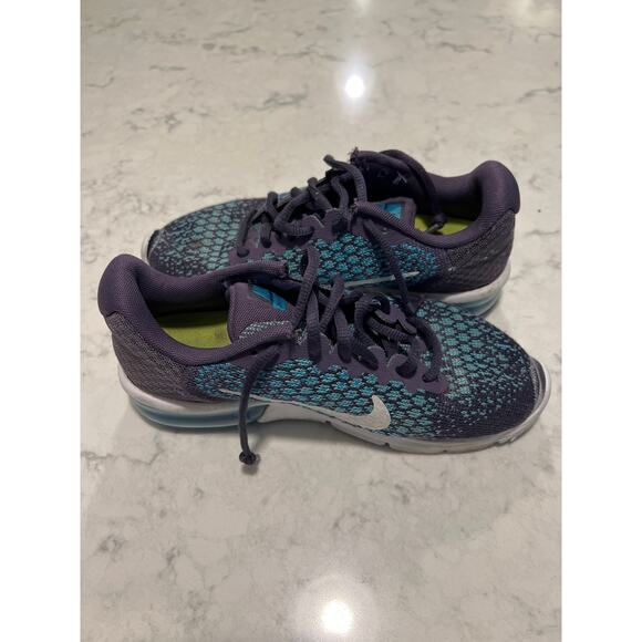 Nike Women’s Air Max Sequent 2 Lace Up‎ Comfort Running Sneakers Size 6.5 Blue - Picture 5 of 9